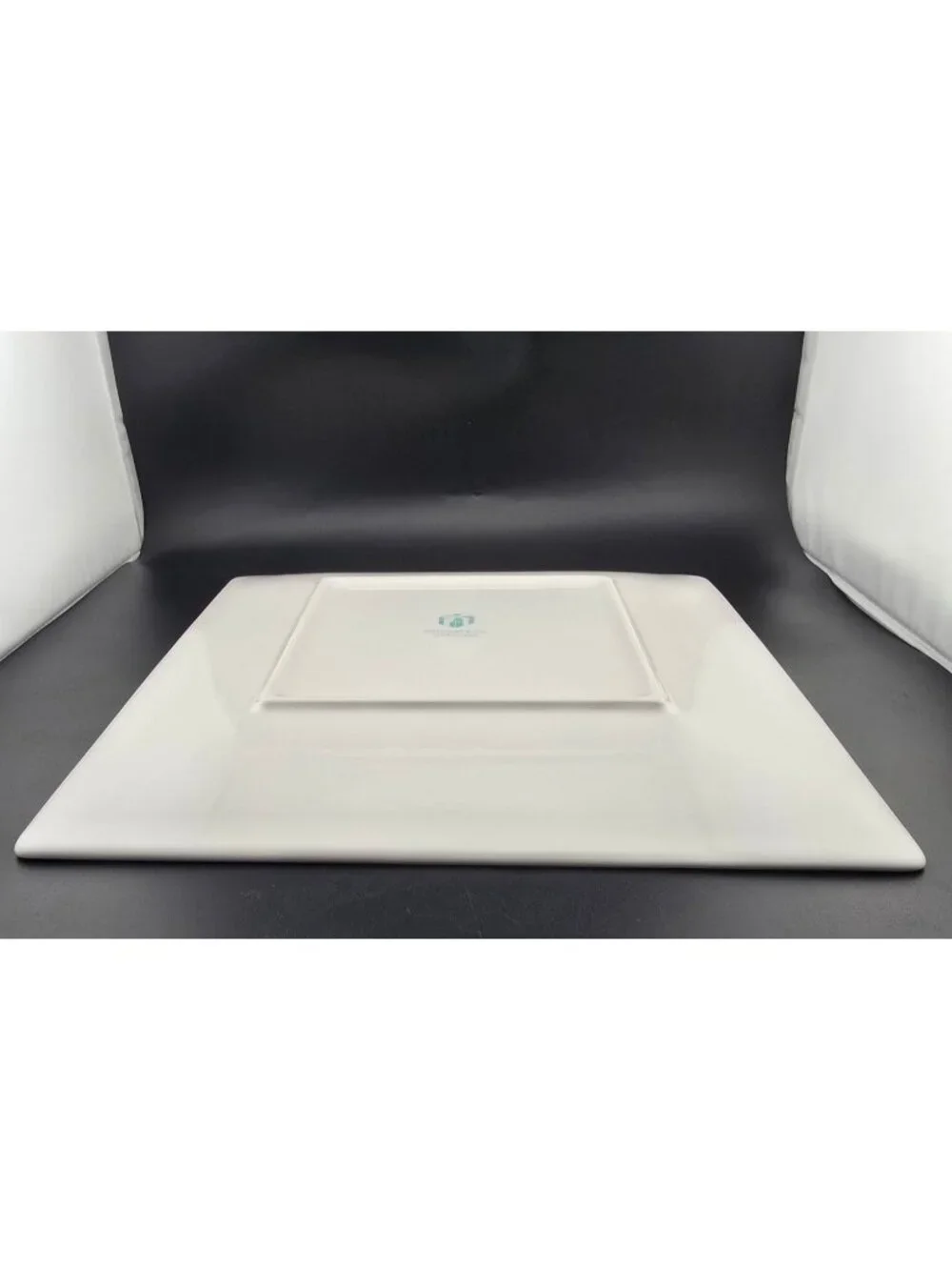 TIFFANY & Co Blue Box Plate Bone China Porcelain White Ribbon Square 10